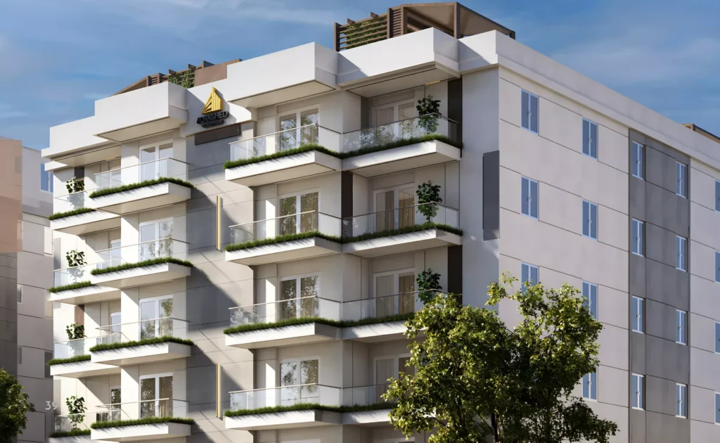 عمارات كمبوند أكاسيا مساءً
