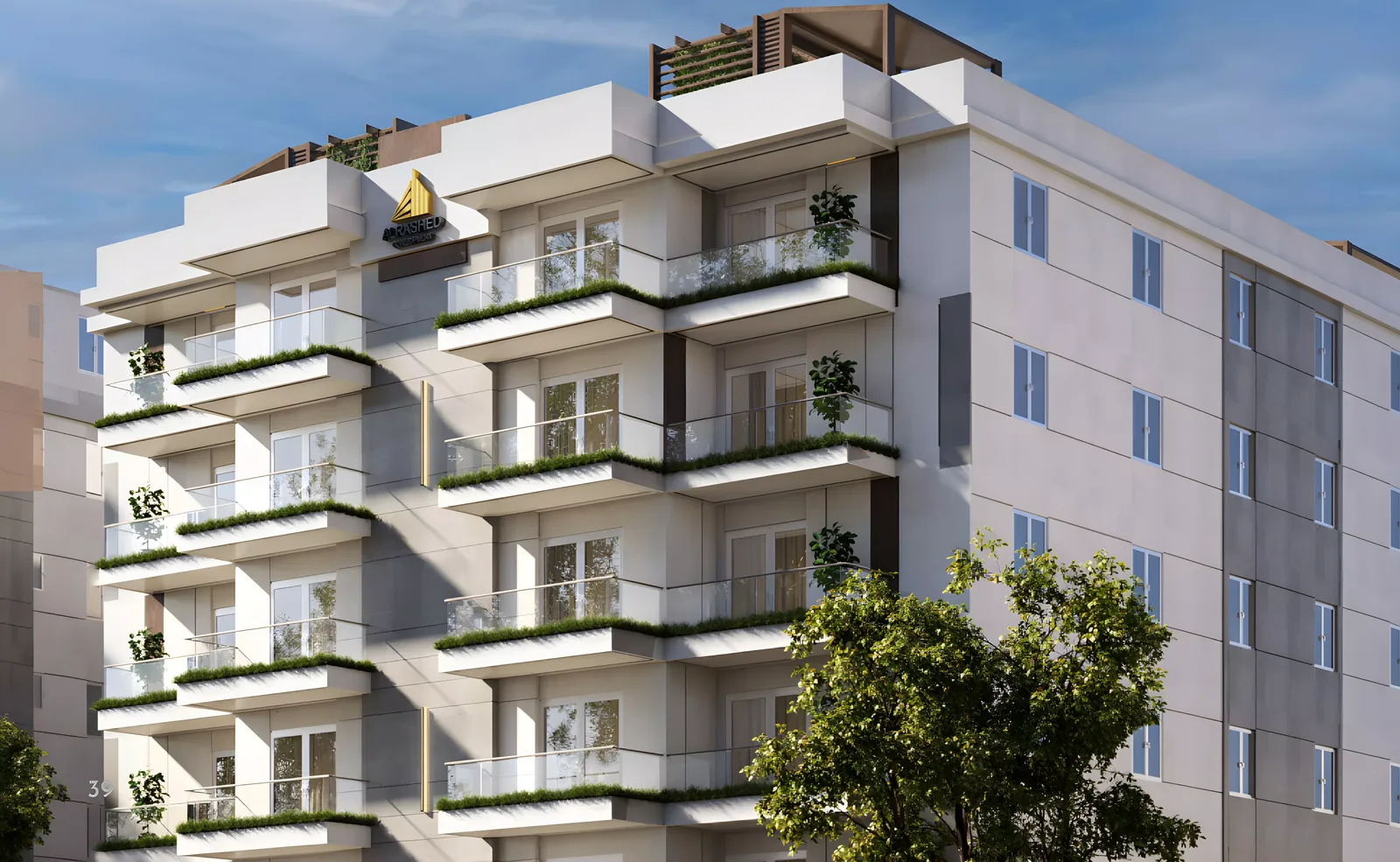 عمارات كمبوند أكاسيا مساءً