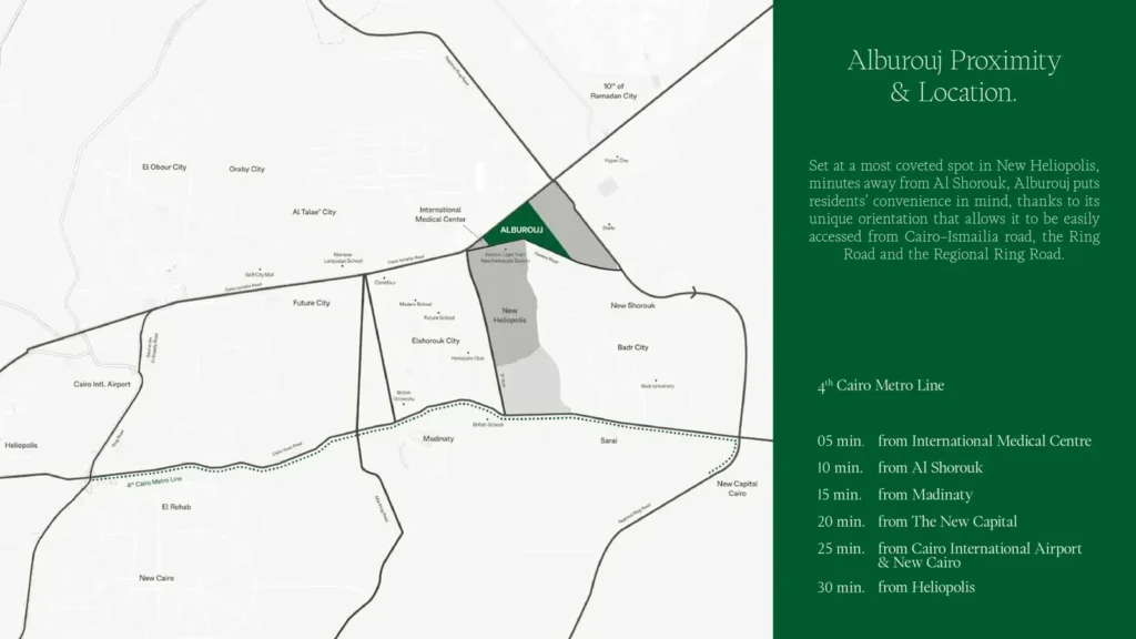 كمبوند البروج الشروق | Al Burouj Shorouk City - الموقع