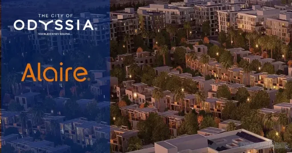 كمبوند ألاير المستقبل سيتي | Alaire Mostakbal City - منظور جوي للتاون هاوس