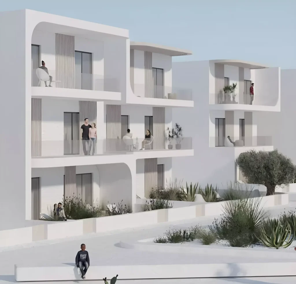 شاليهات بيضاء بشرفات واسعة ومساحات خضراء في إيه كيو ريزيدنس - AQ Residence Ain Sokhna