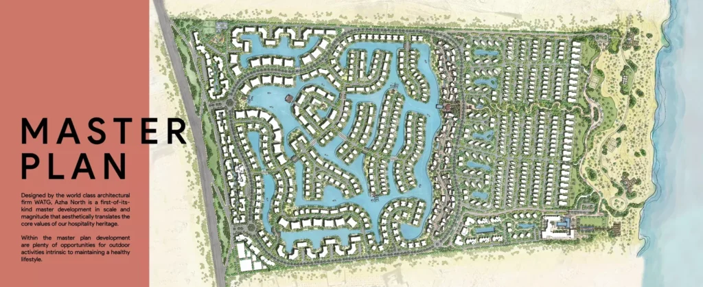 المخطط العام لقرية أزها الساحل الشمالي واللاجون | Azha North Coast
