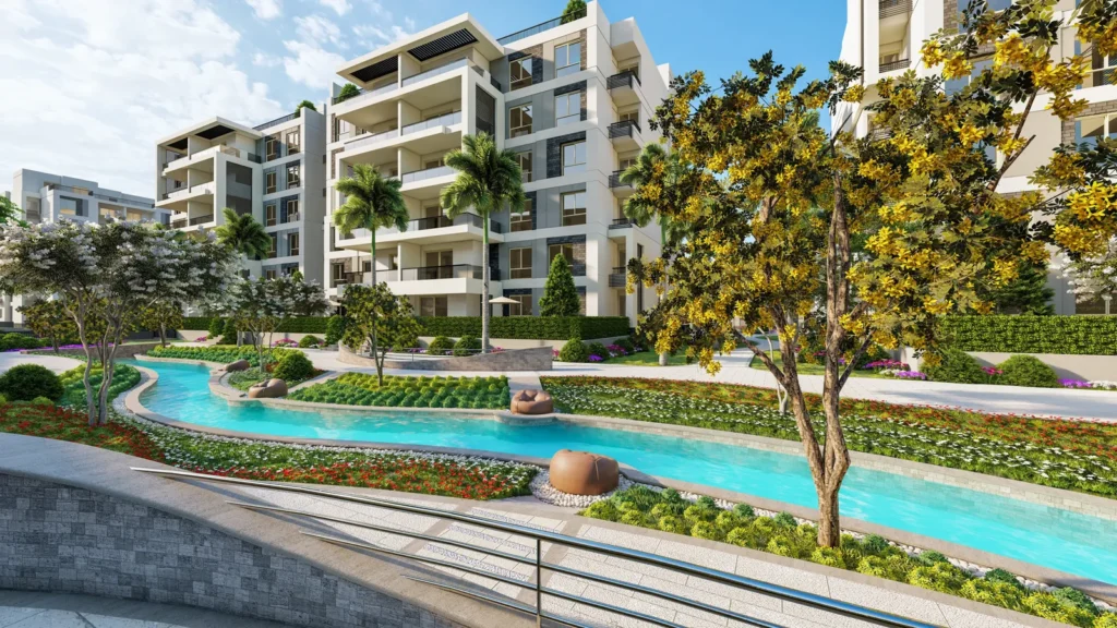 كمبوند بيتا جرينز المستقبل سيتي | Beta Greens Mostakbal City - مجرى مائي