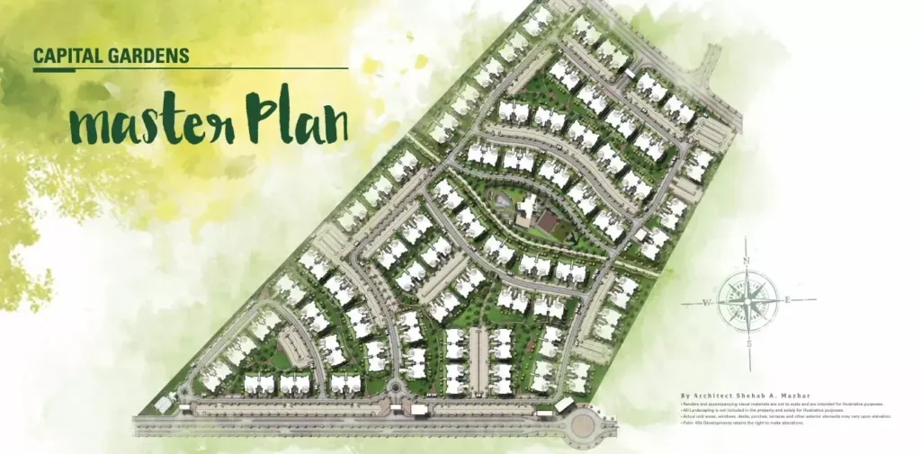 كمبوند كابيتال جاردنز بالم هيلز | Capital Gardens Palm Hills - المخطط العام