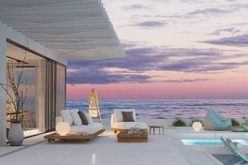 تراس مطل على البحر في دي باي الساحل الشمالي | D-Bay North Coast