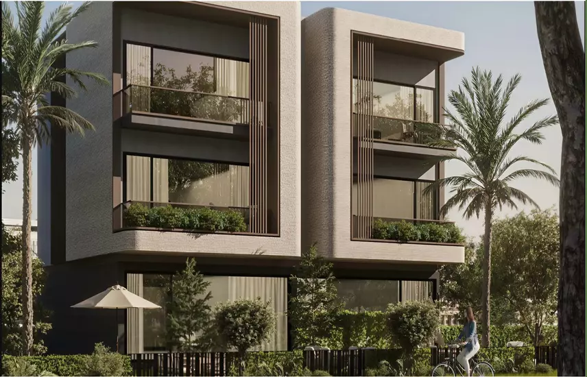 كمبوند إيست فيل التجمع الخامس | Eastville New Cairo - واجهة وحدة بتراسات وحدائق