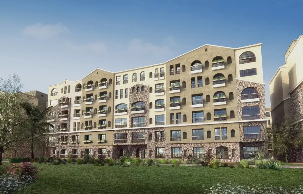 عمارة سكنية بقناطر في كمبوند جرين سكوير الأهلي صبور