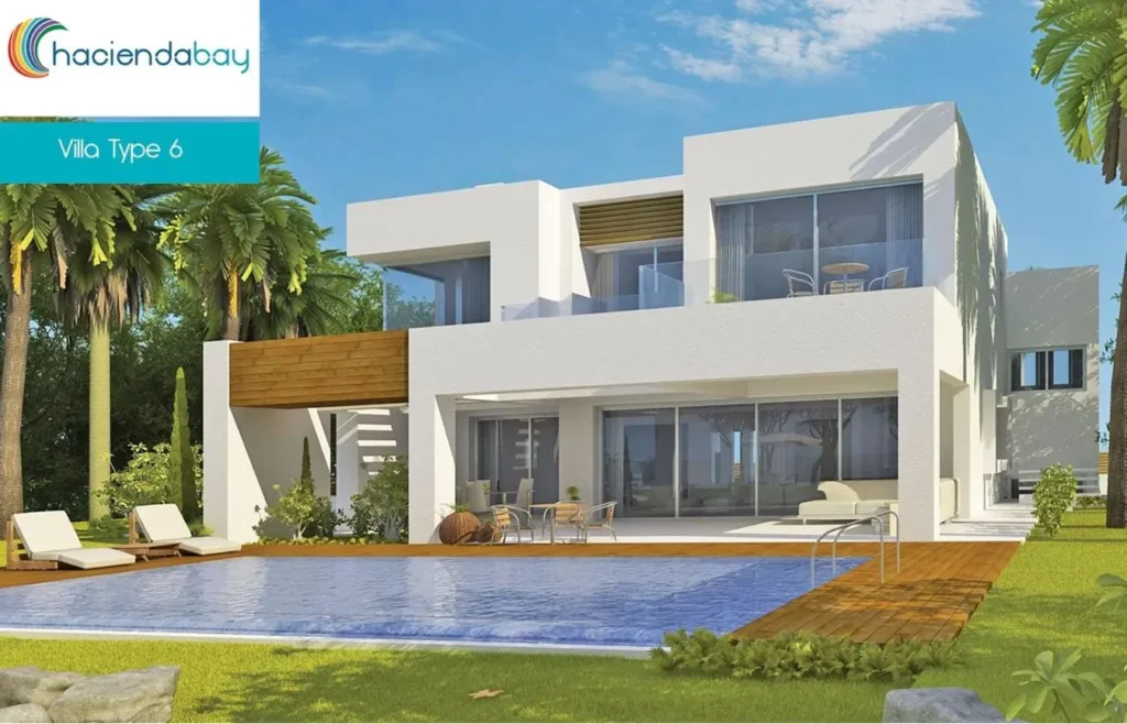 فيلا تايب 6 بإطلالة على المسبح في هاسيندا باي | Hacienda Bay