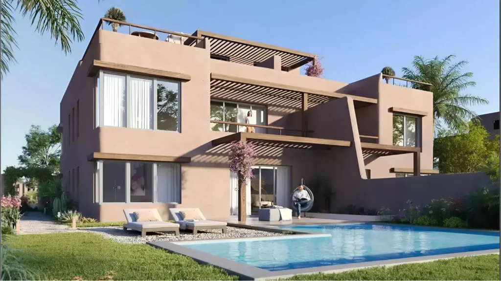 فيلا بحمام سباحة في هاسيندا بلو الساحل الشمالي