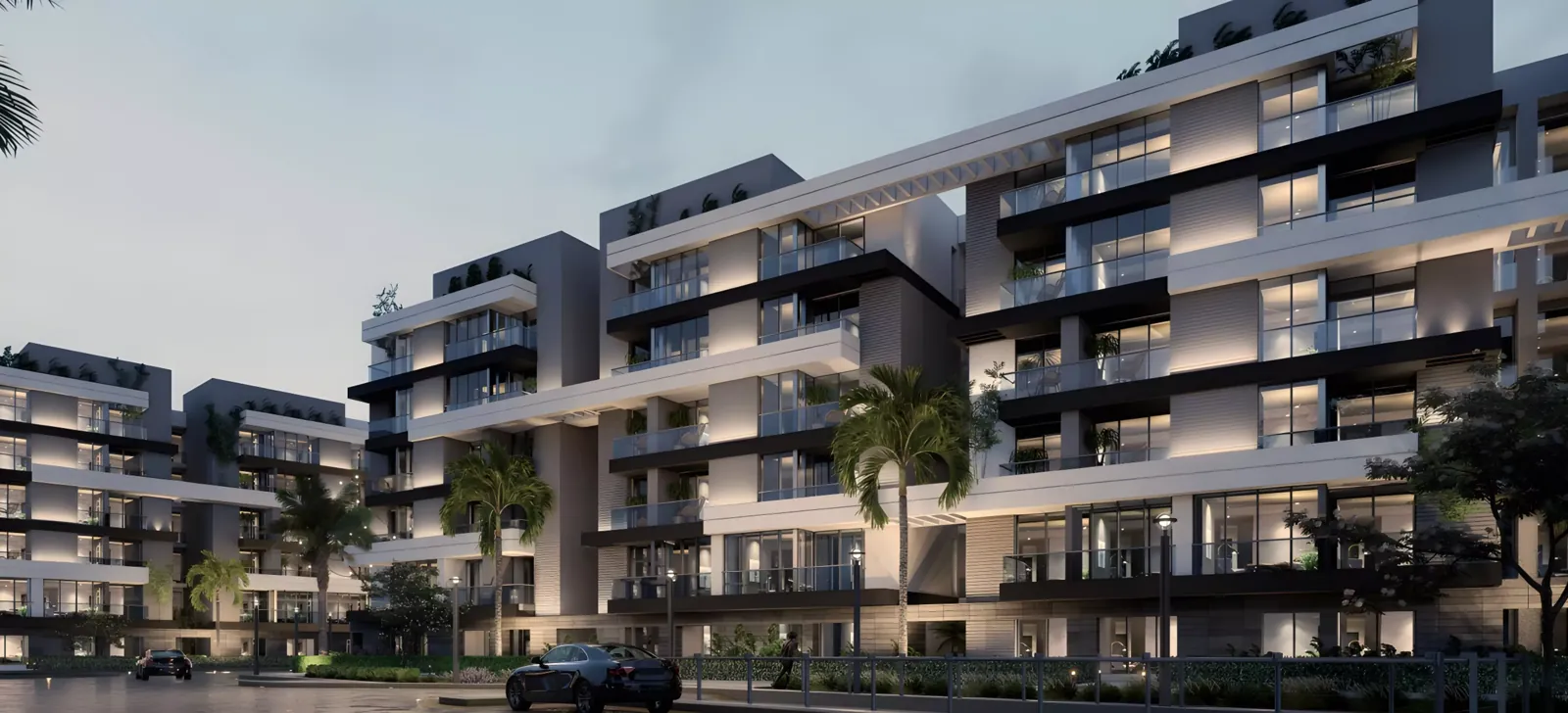 كمبوند هوب التجمع الخامس | Hope New Cairo - عمارات بشرفات واسعة