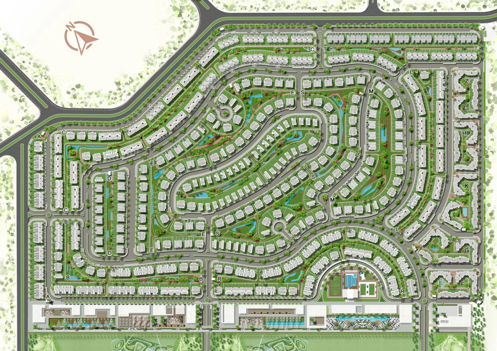 المخطط العام لكمبوند كيفا الأهلي صبور 6 أكتوبر Keeva Master Plan