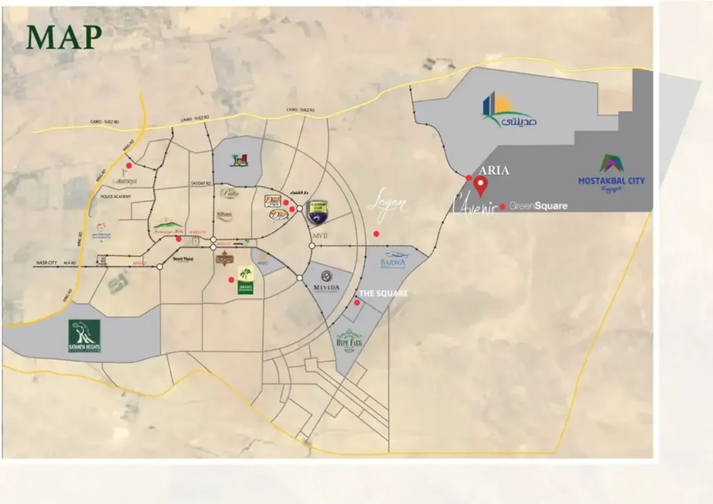 كمبوند لافينير المستقبل سيتي | L'Avenir Mostakbal City - الموقع