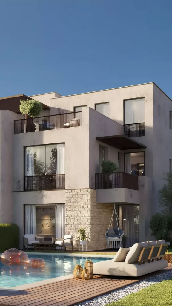 وحدة سكنية مطلة على حمام سباحة في ليف سيزر