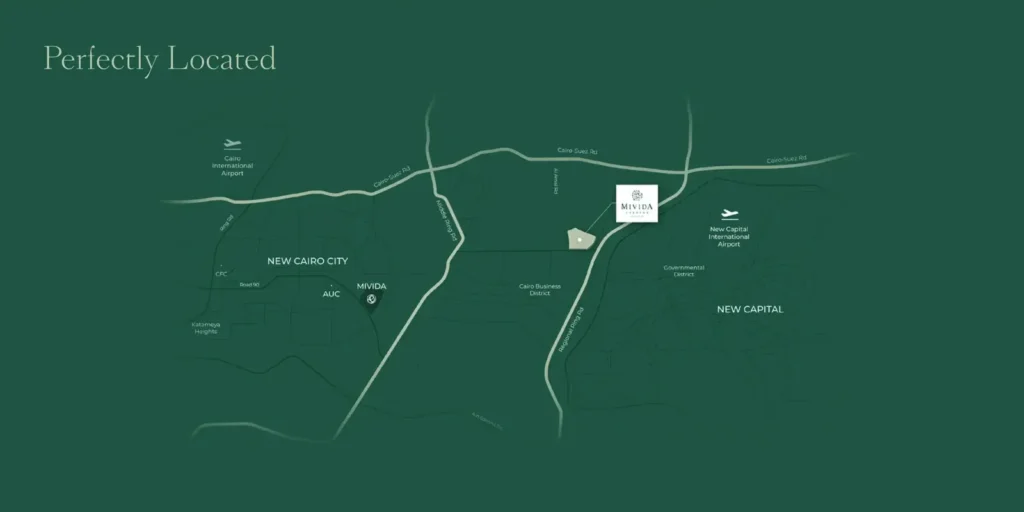 كمبوند ميفيدا جاردنز المستقبل سيتي | Mivida Gardens Mostakbal City - الموقع