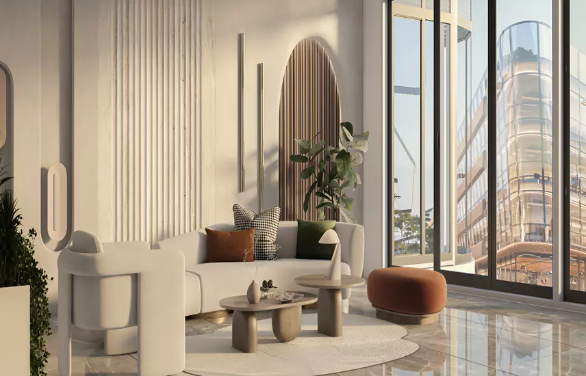 مول موراي التجمع الخامس | Moray Mall New Cairo - تصميم داخلي لوحدة بإطلالة على الواجهة