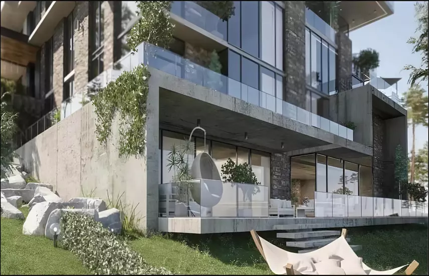 كمبوند نيست التجمع السادس | Nest New Cairo - شرفات وحدائق الوحدات الأرضية