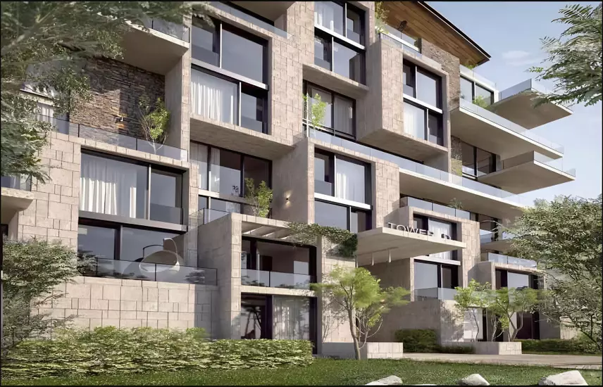 كمبوند نيست التجمع السادس | Nest New Cairo - واجهة سكنية بالحجر