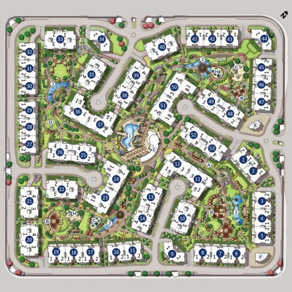 المخطط العام لكمبوند أكتوبر بلازا سوديك October Plaza