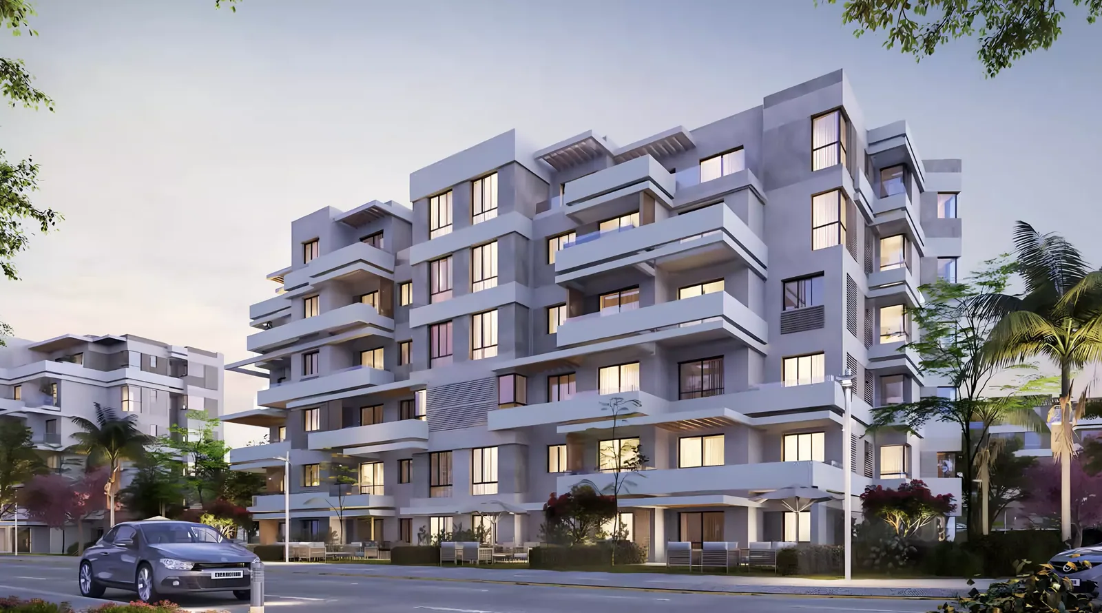 عمارة سكنية في بالم هيلز العلمين الجديدة