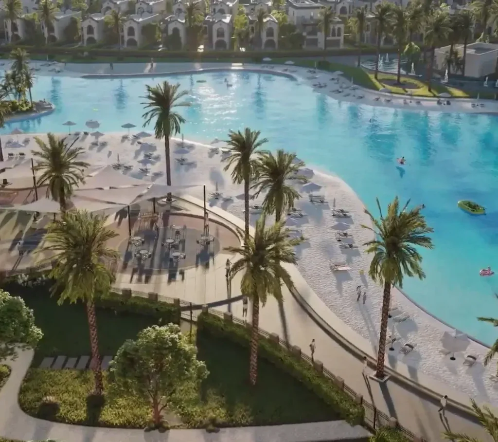 ممشى ومباني سكنية في كمبوند سراي القاهرة الجديدة | Sarai New Cairo