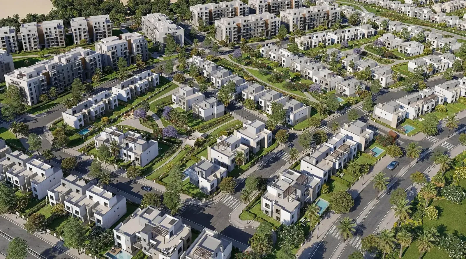 كمبوند سوديك إيست هليوبوليس الجديدة | SODIC East New Heliopolis - منظر جوي للمشروع