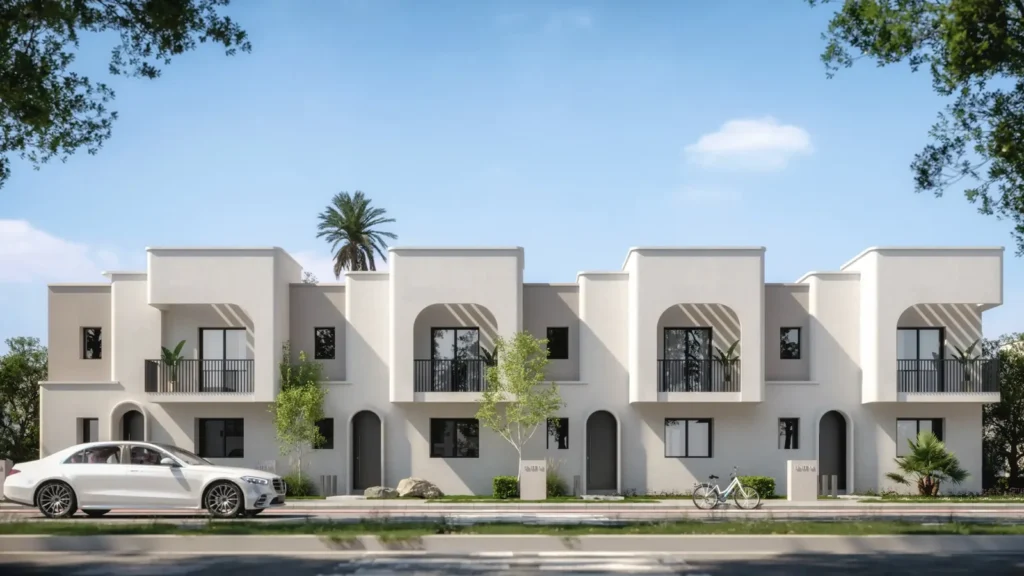 واجهة فيلات وتاون هاوس في كمبوند طلالة مدينة مصر