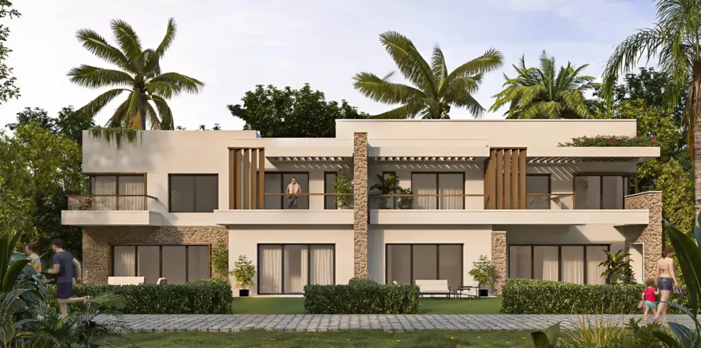 واجهة وحدة سكنية بتصميم عصري في تلال شورز العين السخنة