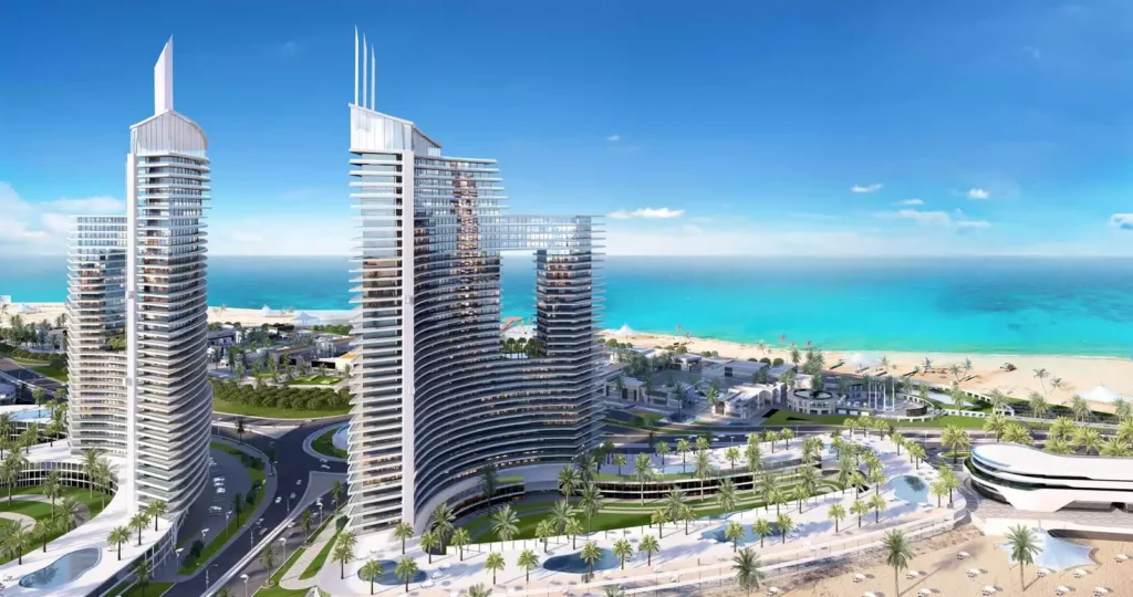 برجا ذا جيت تاورز العلمين الجديدة المطلان على البحر والشاطئ